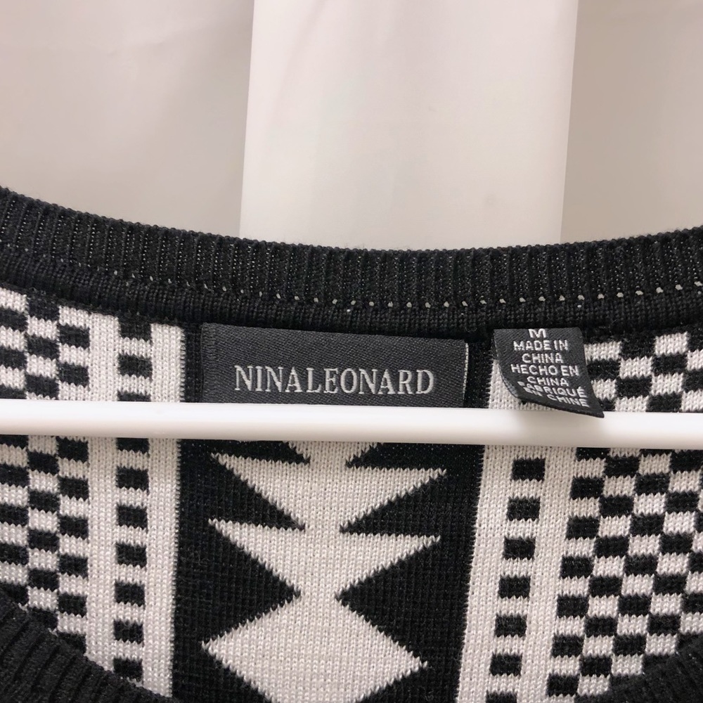 B&W Patterned Dress - Picture 2 of 5